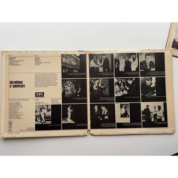 Slim Whitman 15th Anniversary Album / A Travelin' Man LP Imperial Records VG/VG+ - Picture 3 of 11